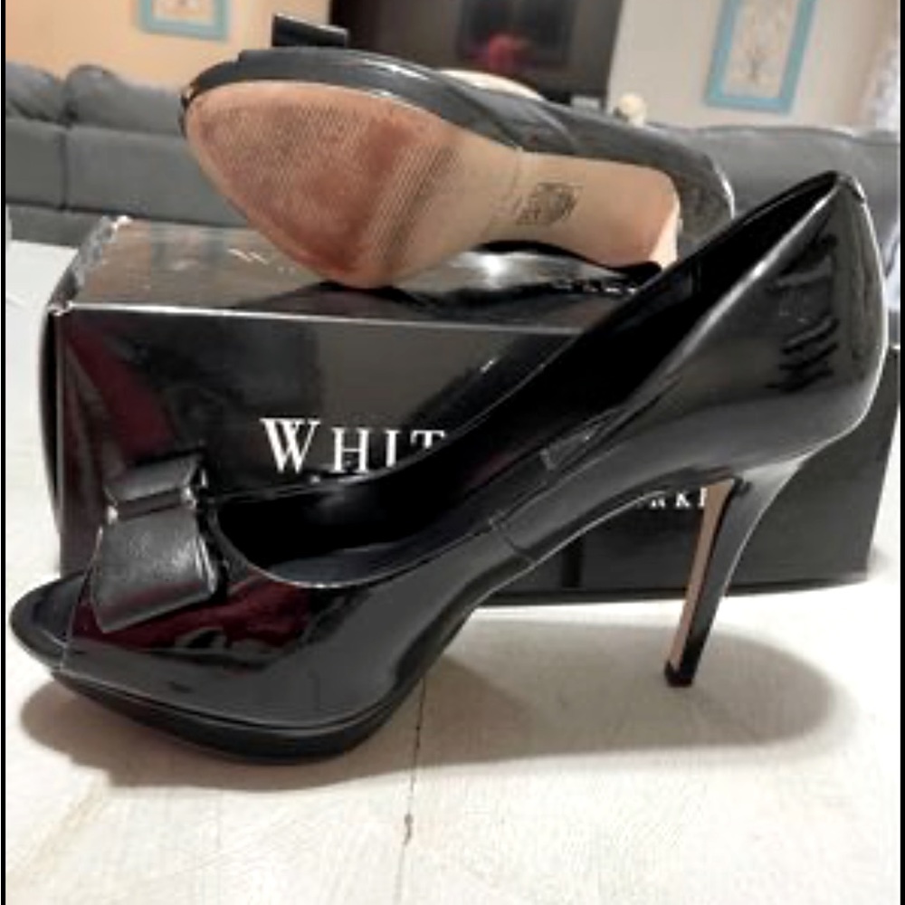 White House Black Market peep toe high heel